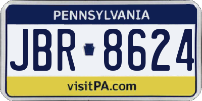 PA license plate JBR8624