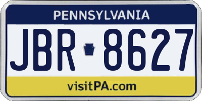 PA license plate JBR8627