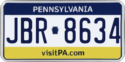 PA license plate JBR8634