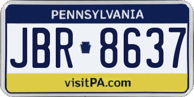 PA license plate JBR8637