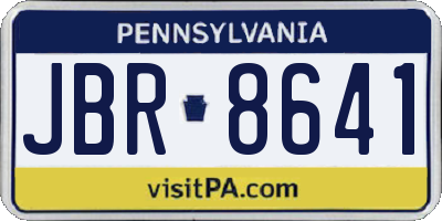 PA license plate JBR8641