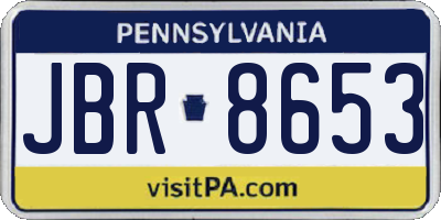 PA license plate JBR8653