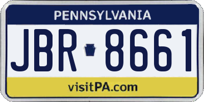 PA license plate JBR8661