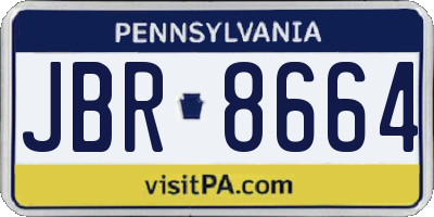 PA license plate JBR8664