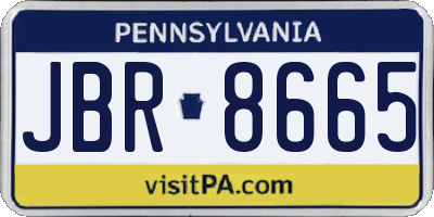 PA license plate JBR8665