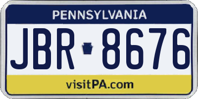 PA license plate JBR8676