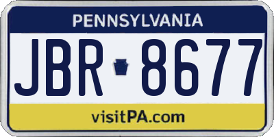 PA license plate JBR8677