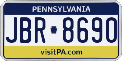 PA license plate JBR8690