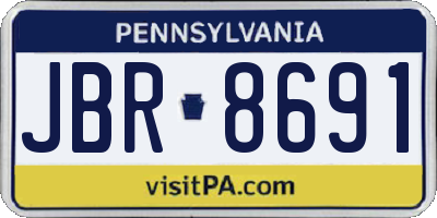 PA license plate JBR8691