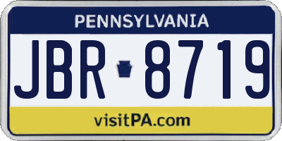PA license plate JBR8719