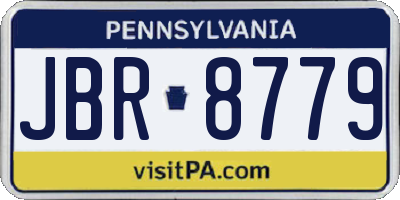 PA license plate JBR8779