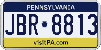 PA license plate JBR8813