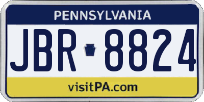 PA license plate JBR8824