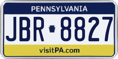 PA license plate JBR8827
