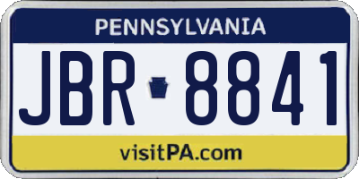PA license plate JBR8841