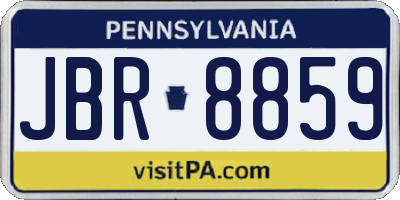 PA license plate JBR8859