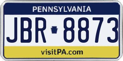 PA license plate JBR8873