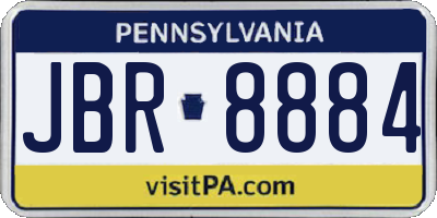 PA license plate JBR8884