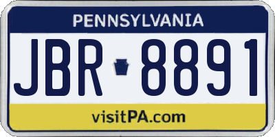 PA license plate JBR8891