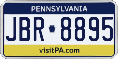 PA license plate JBR8895