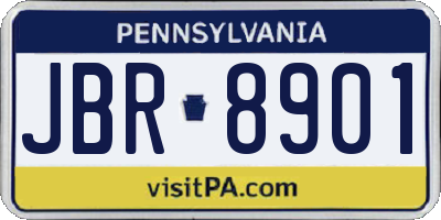 PA license plate JBR8901
