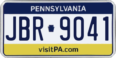 PA license plate JBR9041