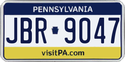 PA license plate JBR9047