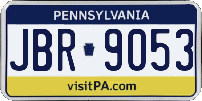 PA license plate JBR9053