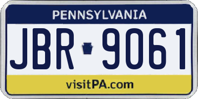 PA license plate JBR9061