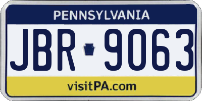 PA license plate JBR9063