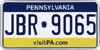 PA license plate JBR9065