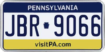 PA license plate JBR9066