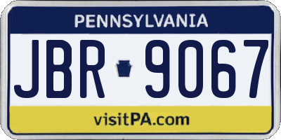 PA license plate JBR9067