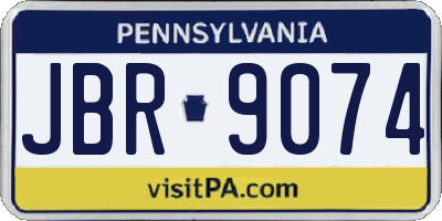 PA license plate JBR9074