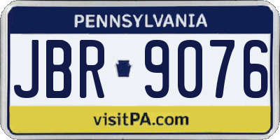 PA license plate JBR9076