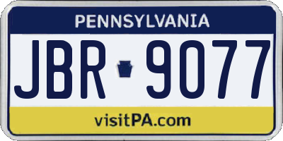 PA license plate JBR9077