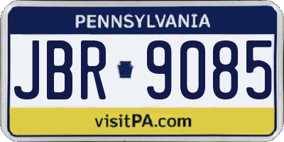 PA license plate JBR9085