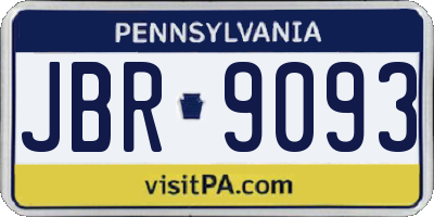 PA license plate JBR9093