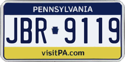 PA license plate JBR9119