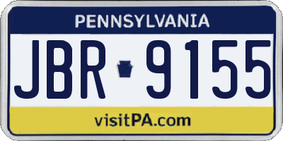PA license plate JBR9155