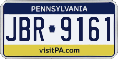 PA license plate JBR9161