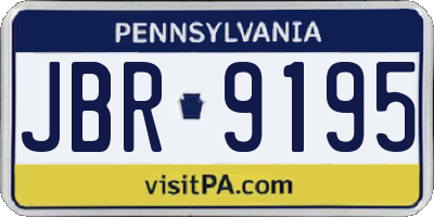 PA license plate JBR9195
