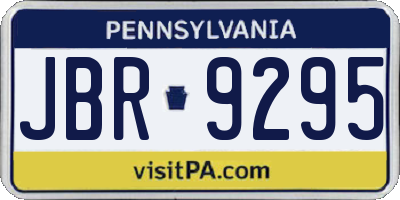PA license plate JBR9295