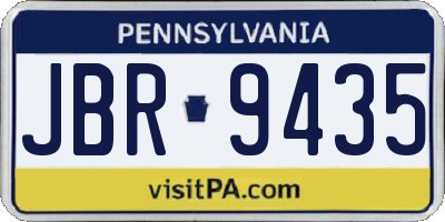 PA license plate JBR9435