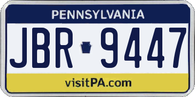 PA license plate JBR9447