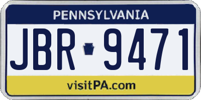PA license plate JBR9471