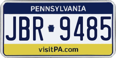 PA license plate JBR9485