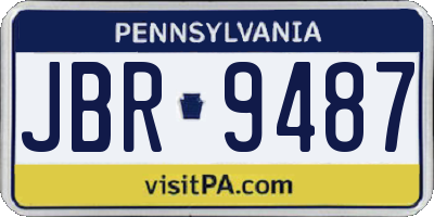 PA license plate JBR9487