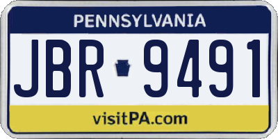 PA license plate JBR9491