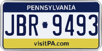 PA license plate JBR9493